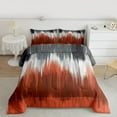 thumbnail image 3 of Feelyou Fashion Abstract Ombre Bedding Comforter Set, Vintage Oil Printing Twin Comforter Sets, Chic Watercolor Orange Reversible Bedding Set, Microfiber Bedroom Decor, 2 Pieces, 3 of 9