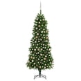 thumbnail image 1 of vidaXL Artificial Pre-lit Christmas Tree with Ball Set 240 cm Green, 1 of 5