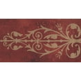 thumbnail image 1 of Papier Peint Damassé Rouge Beige Bord Design Rétro, Rouleau 15' x 5,25'', 1 of 3