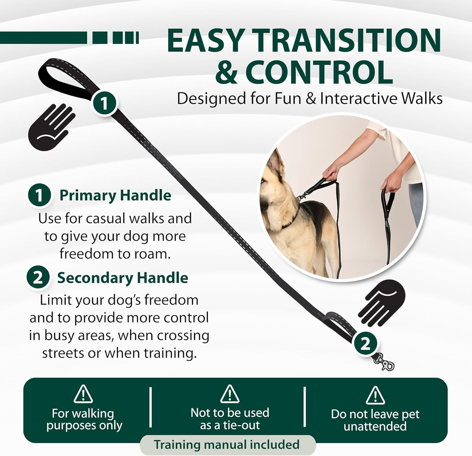 Sporn Dual Handle Dog Training Leash 6 Feet photo 6