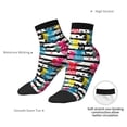 thumbnail image 4 of Uemuo Trendy Colorful Pineapples 1 Printed Crew Socks, Moisture-Wicking Socks, Athletic Socks for Men Breathable Cushion Socks Casual Sport Socks for Running Traveling, 4 of 6