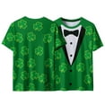thumbnail image 5 of St Patricks Day Shirt Men Short Sleeve Round Neck Tops Irish Shamrock Green Graphic Tees Novelty 3D Print T-Shirt Summer Basic Shirts, 5 of 8