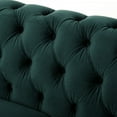 thumbnail image 6 of FFH 59" Loveseat Sofa, Chesterfield Velvet Couch for Living Room, Green, 6 of 8