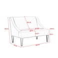 thumbnail image 4 of Inspired Home Modern Rayna Blush Velvet Bench - Upholstered Dining Entryway, 4 of 11