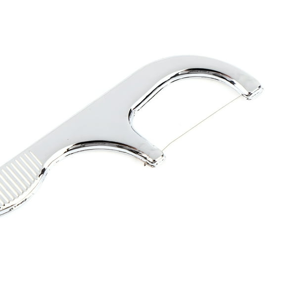 ACDANC Stainless Steel Toothpick Dental Floss Reusable Flossing Holder Teeth Hygienicing