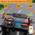 thumbnail image 3 of Joyracer 4WD 24 Volts Ride on Toys with Remote Control, 4X200W Power Car Wheels UTV, 2 Seater Powered Ride on Dump Truck, Electric Car for Kids, Bluetooth/Music/Spring Suspension, Red, 3 of 12