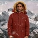 thumbnail image 4 of Kalauyu Mens Jackets with Hoode Parka Fleece Liner Coats Windproof Winter Raincoat Multi Pockets, 4 of 8