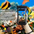 thumbnail image 6 of Waterproof Underwater Beach Swimming Mobile Phone Bag Dry Pouch Transparent PVC Waterproof Phone Pouch Dry Bag for Swimming, Boating, Fishing-Pink, 6 of 6