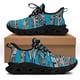 thumbnail image 1 of Zapatos de malla con diseño de plumas tribales, zapatillas ligeras con plataforma y cordones, calzado deportivo para exteriores para mujer, 1 of 6