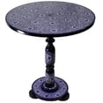 thumbnail image 1 of Natural Geo Rosewood Round Wooden 18" Accent Table - Navy Blue, 1 of 7