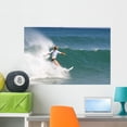 thumbnail image 1 of Girl Surfer Wall Mural Decal by Wallmonkeys Vinyl Peel and Stick Graphic (36 in W x 24 in H), 1 of 4