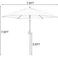 thumbnail image 5 of Bibana 7.5 ft Outdoor Patio Umbrella Table Umbrella with 6 Ribs, Push Button Tilt/Crank - Orange, 5 of 7