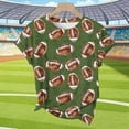 thumbnail image 2 of Uootdi Womens Tees Short Sleeve Crewneck Football Print Relaxed Fit Casual Sports Game Day Everyday Outfits Gift, 2 of 7