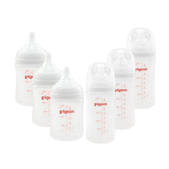 Combo 6 Biberones Pigeon Softouch Anticólicos 160ml y 240ml