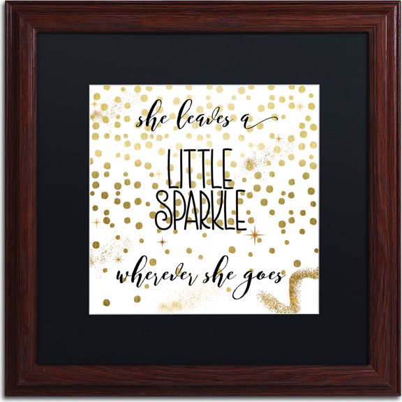 Trademark Fine Art "Sparkle" Canvas Art by Color Bakery, Black Matte, Wood Frame