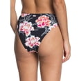 thumbnail image 3 of ROXY Women's Black Floral Stretch Lined Moderate Coverage High Leg Swimsuit Bottom XL, 3 of 3
