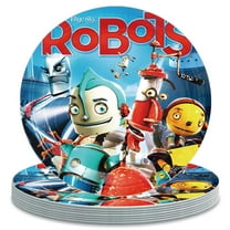 Robots Paper Plates Birthday Decorations Party Supplies Tableware Disposable Dinnerware