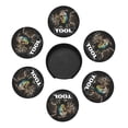 thumbnail image 4 of Tool Band Rock Round Coaster Set Of 6 Tabletop Protection Mats Leather Drink Cup Coasters Kitchen Coffee Decor, 4 of 8
