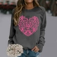 thumbnail image 2 of Fiaer,Womens Tops with Cancer Awareness Print,Crew Neck Sweatshirt Women,Loose Fit Casual Trendy Plus Size Pullover,Long Sleeve Lightweight Warm Hoodless Hoodies Dark Gray M, 2 of 4