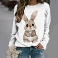 thumbnail image 5 of Easter Bunny Sweatshirts for Women, Long Sleeve Pullover Sweatshirt, Women's Round Neck Sweatshirts Easter Printed Pullover Tops Raglan Sleeves Long Sleeved Hoodie Sweatshirts, 5 of 6