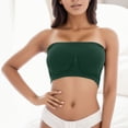thumbnail image 2 of Kcodviy Hauts Courts Rembourrés Sans Bretelles pour Femmes Soutien-Gorge Grande Taille Bandeau Extensible Yoga Néon, 2 of 8