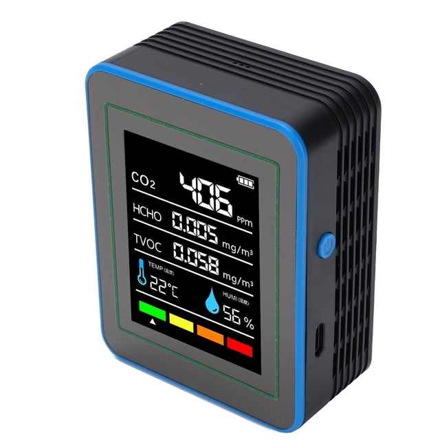 5 En 1 Detector De Aire CO2 TVOC HCHO MEDER Monitor Portátil De Aire Recargable Con Pantalla LCD Para Pruebas De Contaminación Del Aire Interior