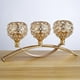 thumbnail image 1 of Portavelas de cristal de 3 brazos, candelabros de de , candelabros, candelabros, decoración para hogar B dorada Colco Candelabros de cristal de 3 brazos, 1 of 7
