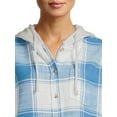 thumbnail image 3 of Time And Tru Women's Hooded Flannel, 3 of 5