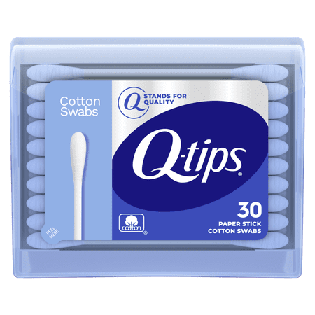 Q-tips Travel Size Toiletries Cotton Swabs, Original, for Home, First Aid and Beauty, 100% Cotton, 30 Count
