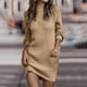 thumbnail image 4 of Vestido de suéter de punto para mujer, primavera 2024, cuello en V, jerséis sexys, jerséis holgados, jerséis de trabajo, vestidos de otoño e invierno, jerséis de calle, 4 of 4