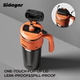 thumbnail image 5 of Sidagar 32 oz Stainless Steel Insulated Tumbler with Push-Button Lid and Handle, Orange, 5 of 8
