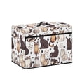 thumbnail image 2 of HELLHERO Cat Paw Print Sewing Machine Dust Cover with Storage Pocket and Carrying Handle Universal Washable Fabric Home Indoor, 2 of 8
