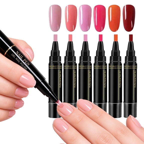 Nail Polish Pens, 6 Colors Quick Dry Color Nail Art Markers, Nail Art Pens for DIY Art