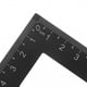 thumbnail image 5 of EeaseMX 1 juego de 4 Uds regla de metal DIY resistente regla de metal de oficina regla de papelería juego de regla de prueba de transportador de placa triangular para alumnos estudiantes negro, 5 of 7
