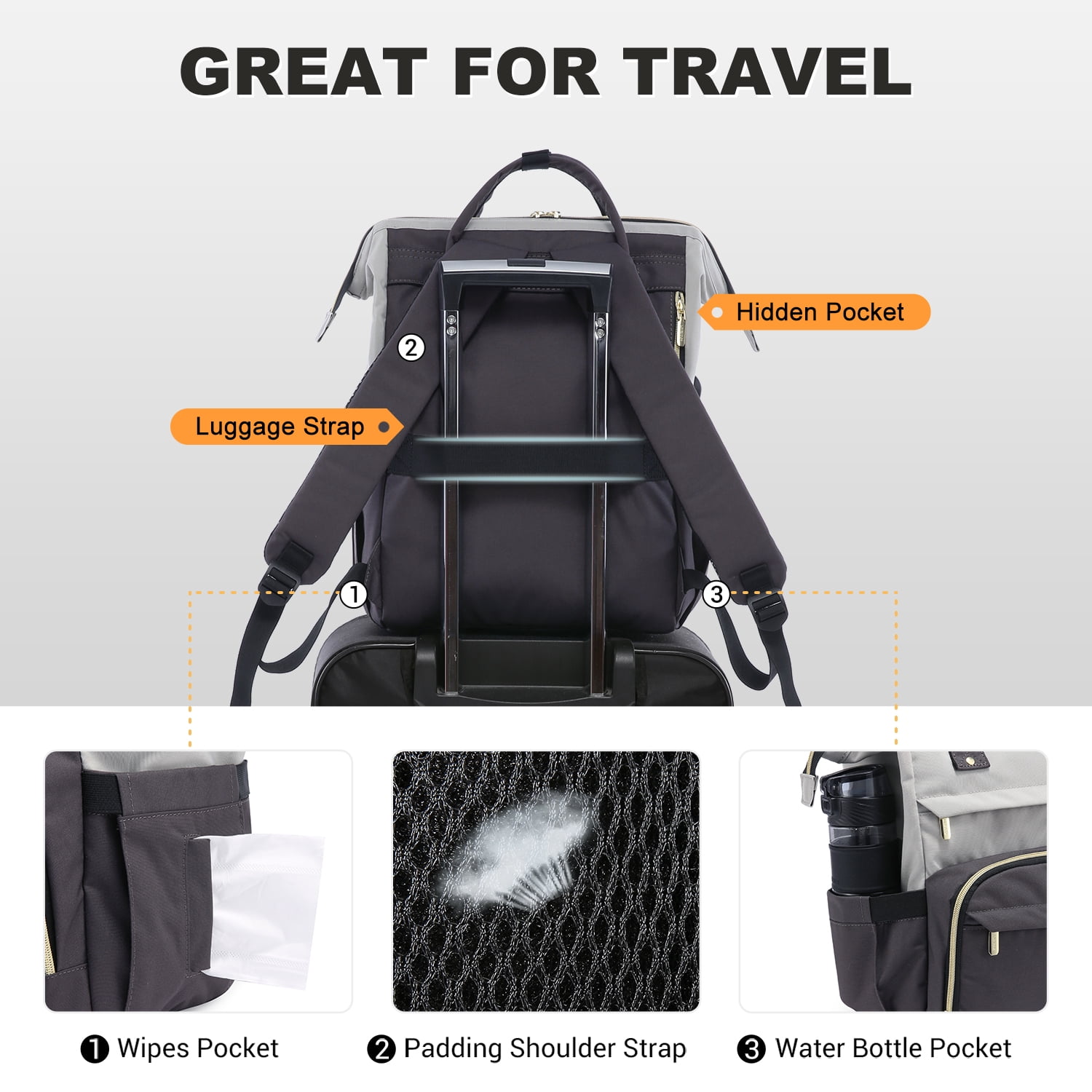 Lovevook Laptop Backpack for Women,15.6inch Business Computer Bag Teacher Nurse Backpack Purse with Anti-Thief Pocket, Larger Waterproof Travel Bag College Backpack with USB Charging Port