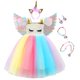 thumbnail image 1 of Niñas Lentejuelas Unicornio Tutu Vestido Arco Iris Niños Unicornio Vestidos Para Niñas Fiesta de Cumpleaños Princesa Vestido Niños Ropa Vestidos (12-18M) Etiqueta 80 Gao Jinjia LED, 1 of 2