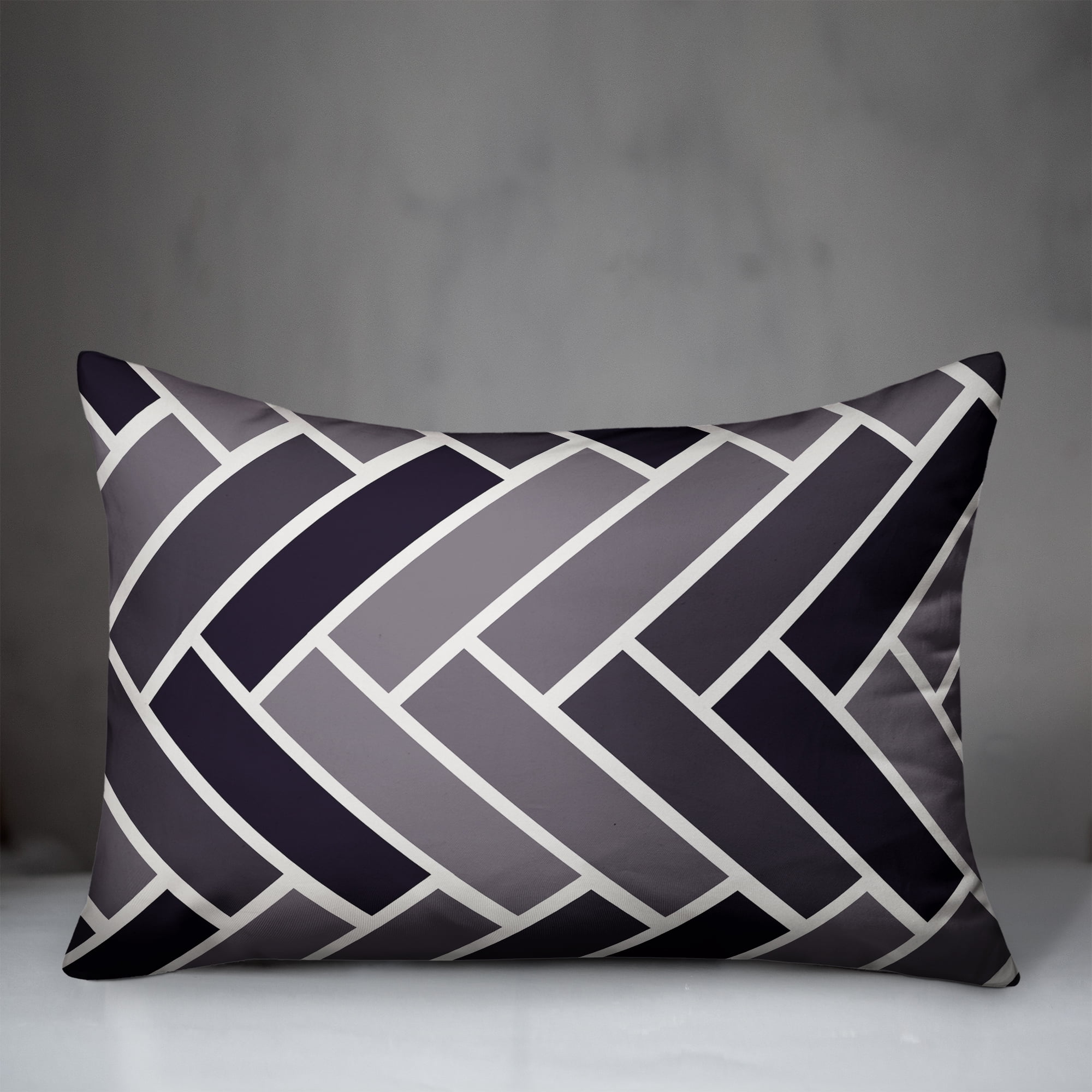 Creative Products Navy Modern Geo Rectangles 14x20 Indoor / Outdoor Pillow