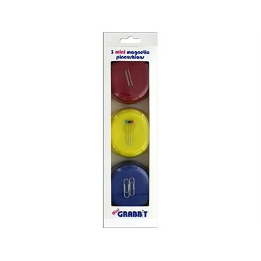 Euro-Notions Grabbit Puntaspilli Magnetico Con 50 Spilli Colorati - Giallo, Per Cucito E Hobby