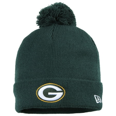 Green Bay Packers New Era Pom Pom Cuffed Knit Hat - Green - OSFA