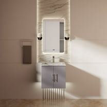 Sonoma 24 in W x 22 in D Dark Grey Single Bath Vanity and Carrara Marble Top