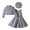 Grey, variant on lnmuld Winter Outfits 2 Piece Elegant Floral Girl Dress Set with Cape and Hat for and Casual Winter Wear Solid Color Size:2XL