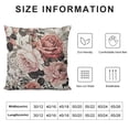 thumbnail image 5 of BANET  Pink Flowers Throw Pillow Cover,Watercolor Leaves Floral Rose in Pastel Color Waist Lumbar Throw Pillow case Cushion Cover for Sofa Home Decorative Oblong White, 5 of 5