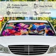 thumbnail image 4 of GZHJMY Car Front Windshield Sunshade UV Heat Protection, Foldable Auto Windshield Sun Visor for SUV Sedan Multicolored Butterflies, Car Sunscreen Blocks UV Rays Heat 51x27.5inch Keep Vehicle Cool, 4 of 5