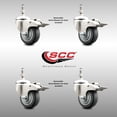 thumbnail image 2 of 3 Inch 316SS Thermoplastic Rubber Swivel ½ Inch Stem Caster Set Lock Brake SCC, 2 of 2