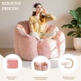 thumbnail image 4 of GOODONE Adult Bean Bag Chair,Flower Shaped Bean Bag Sofa,Super Soft Plush Reading Chair,High Elasticity Lazy Sofa,Suitable for Living Room and Bedroom,No Assembly Required,Pink,Single, 4 of 8