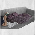 thumbnail image 5 of Beauty Soft Flannel Fleece Throw Blanket, American Girl Silhouette with Curly Hair, Cozy Plush for Indoor and Outdoor Use, 70" x 90", Eggplant Mauve Taupe, by Ambesonne, 5 of 5