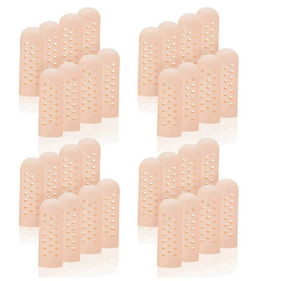 32Pcs Silicone Finger Protectors, Breathable Finger Caps, Fingertips Covers, Finger Sleeves Support for Finger Cracking