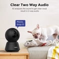thumbnail image 3 of Hugolog - Cámara de seguridad para interiores de 3K 5MP con enfoque automático, visión nocturna de color de luz estrella, IA humana/mascota, reducción de ruido, nube de EE. UU., funciona con Alexa, id, 3 of 5