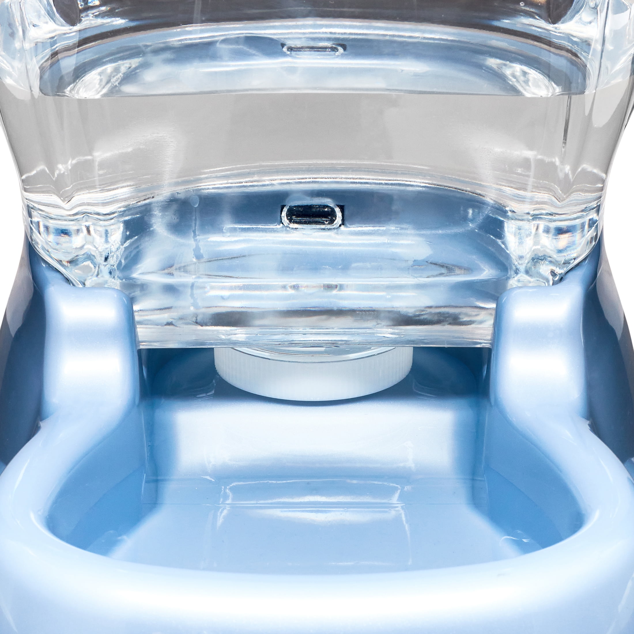 Petmate Pet Café Gravity Waterer Water Bowl Station for Dogs and Cats, 3 gallon, Blue Silver