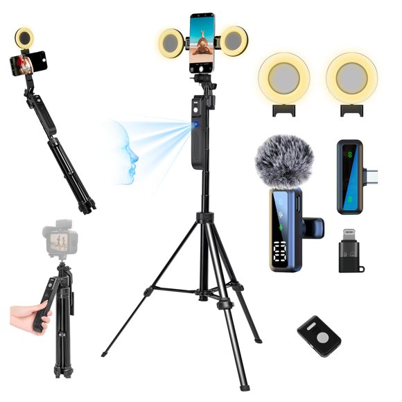 Trípode Litchitech Auto Face Tracking 180 cm con luz y micrófono